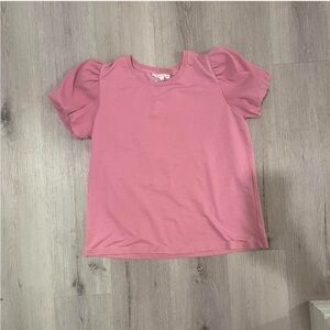 Jane and Delancey Pink Puff Sleeve Blouse